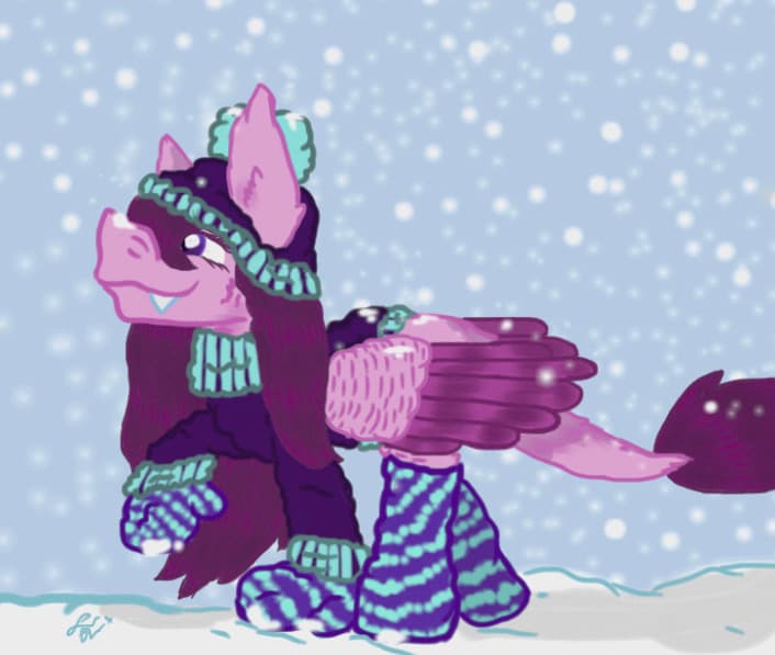 First snow of the year — Original Characters, Digital