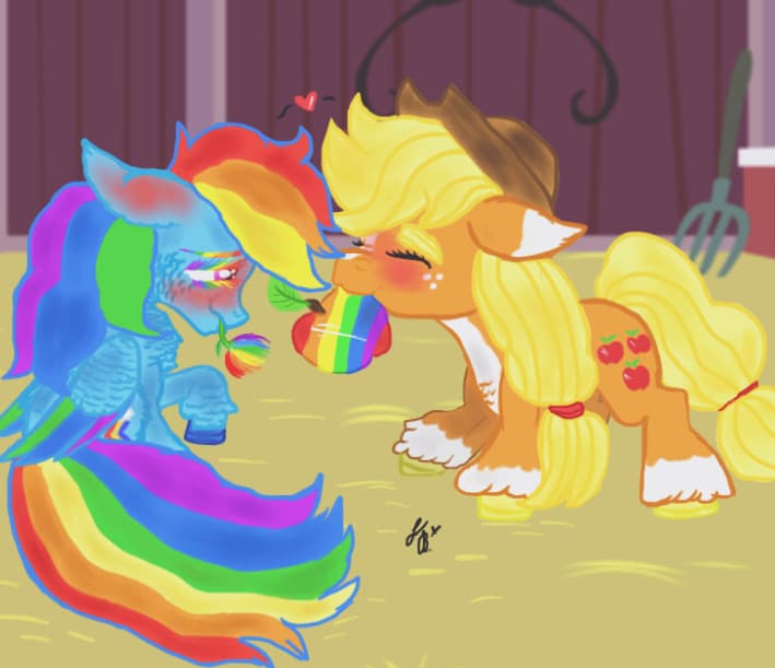 Appledash Hearts and Hooves Day — Fan Art, Digital, Cartoon Characters