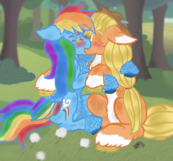 Sweet Moment at Sweet Apple Acres — Fan Art, Digital, Cartoon Characters