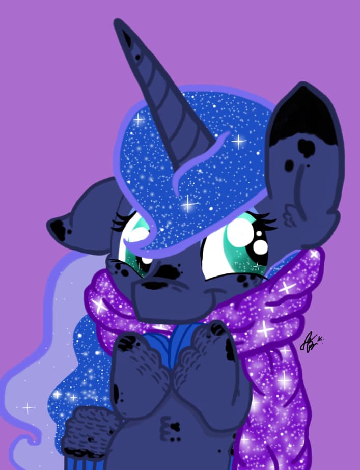 Scarf Luna — Fan Art, Cartoon Characters, Digital