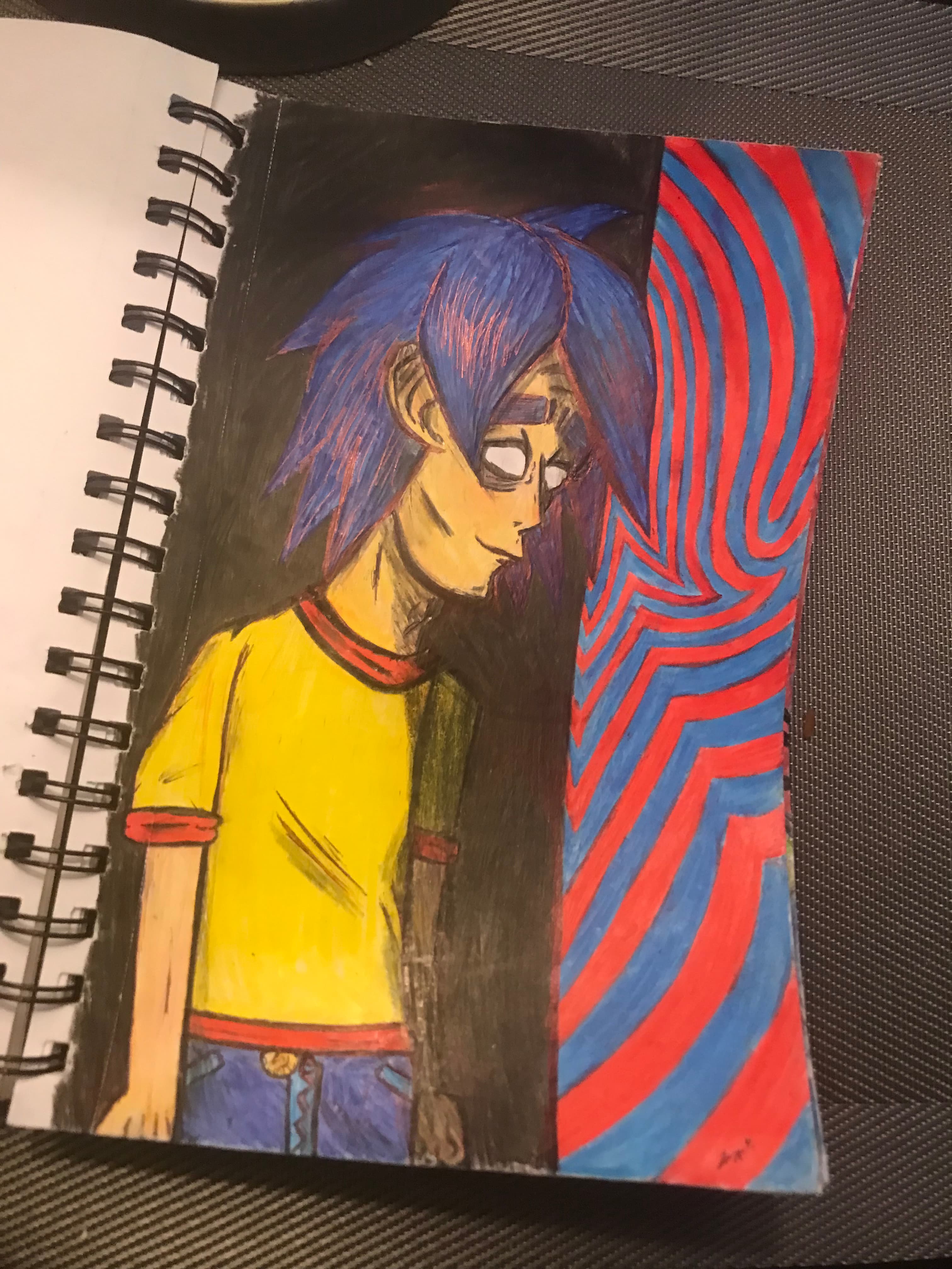 2-D Into the Vortex — Fan Art, Physical, Cartoon Characters, Stoner Artwork