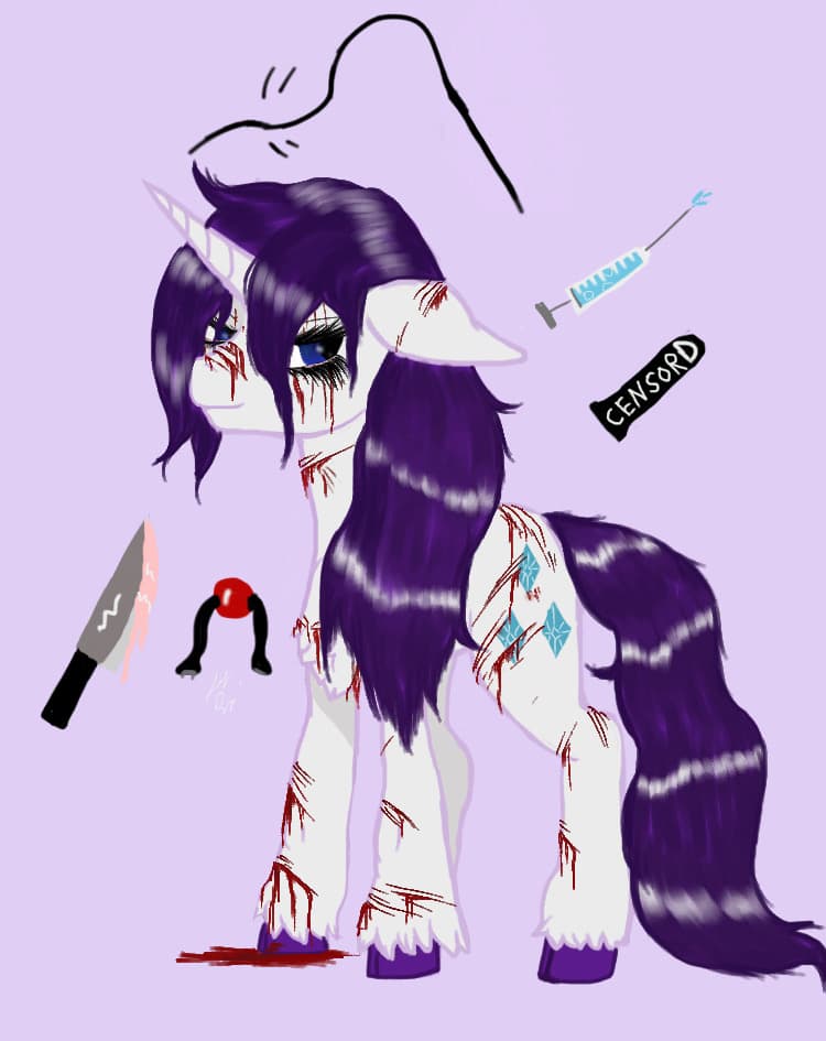 Rarity's Dark Side — Fan Art, Digital, Cartoon Characters