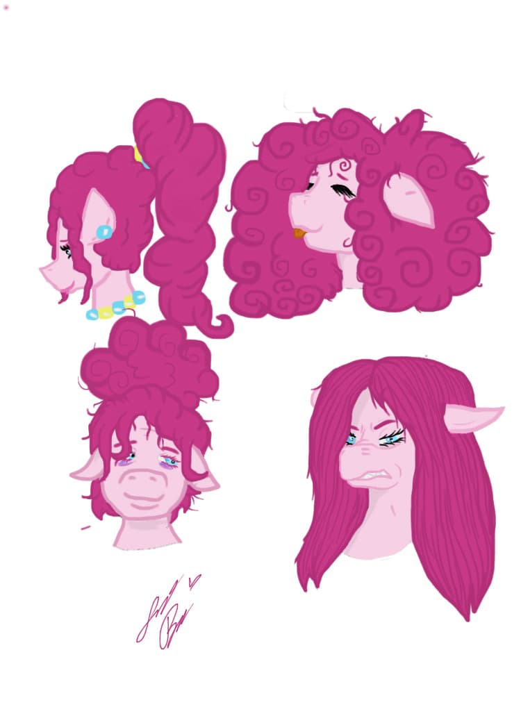 Curls and Confidence — Original Characters, Cartoon Characters, Digital