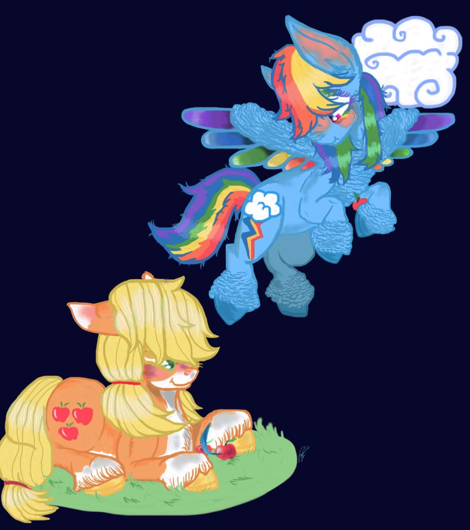 Blushful Bye — Original Characters, Fan Art, Digital