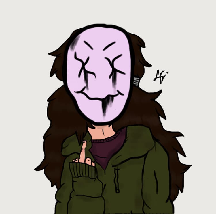 Behind the Cracked Mask — Original Characters, Digital